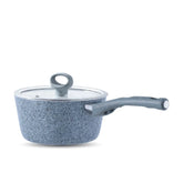 18cm Non Stick Marble Coated Signature Sauce Pan – Grey | Premium Cooking Pot