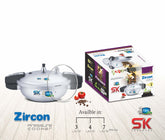 7 Liter Zircon 2-in-1 Aluminum Pressure Cooker & Karahi/Wok with Free Glass Lid