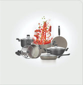 Nova Gift pack-Sonex 17 PCS Nonstick (BLACK & BEIGE)