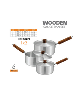 Sonex Sauce Pot Set with Wood Handle: Versatile and Stylish for Your Culinary Creations