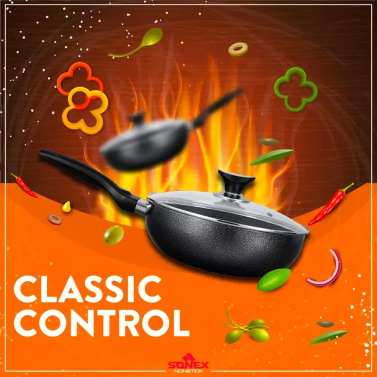 Classic Wok Sonex - Glass LID Non stick