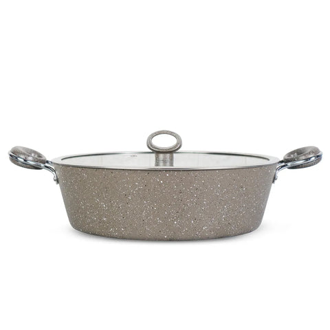 16-Piece Marble Coated Signature Cookware Gift Pack – Beige | Premium Non-Stick Cooking Set