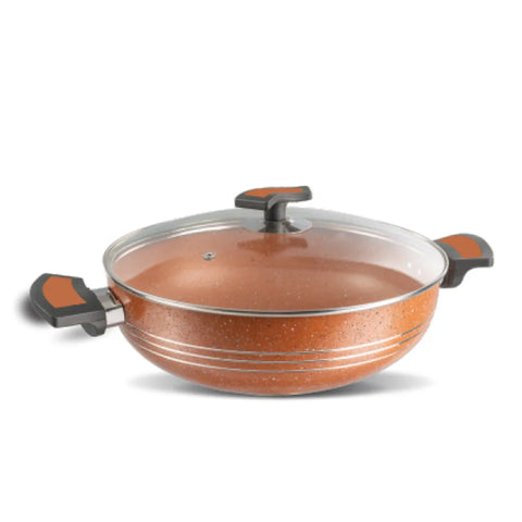 16-Piece Marble Coated Copper Cookware Gift Set – Copper | Non-Stick Cookware