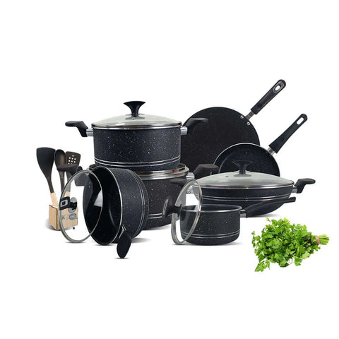 16 Pieces Non Stick Marble Coating Super Gift Pack Set | Premium Cookware Set