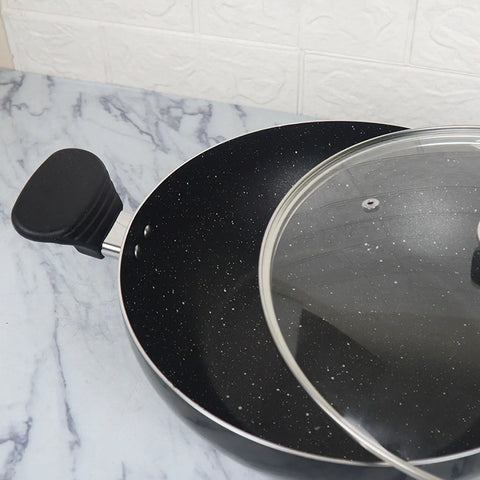 17-Piece Elite Non-Stick Marble Coated Cookware Gift Pack – Black | Premium Kitchen Set