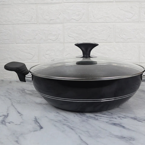 17-Piece Elite Non-Stick Marble Coated Cookware Gift Pack – Black | Premium Kitchen Set