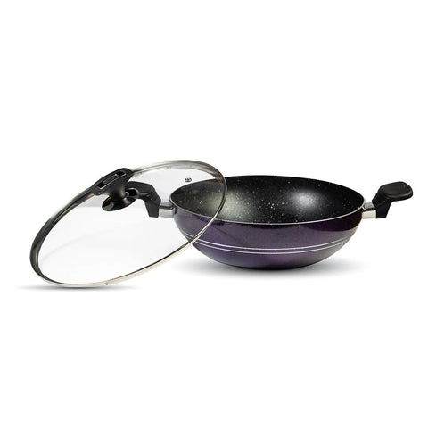 17-Piece Non-Stick Marble Coated Elite Cookware Gift Pack – Purple | Premium Kitchen Set