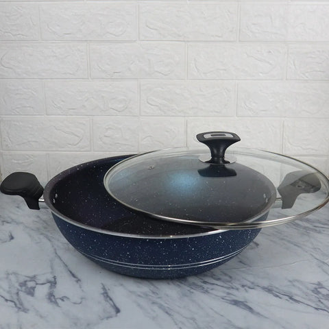 17-Piece Non-Stick Marble Coated Superior Cookware Gift Set – Blue | Premium Cooking Set