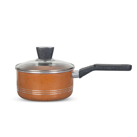 17-Piece Non-Stick Marble Coated Superior Cookware Gift Set – Copper Gold | Premium Cooking Set