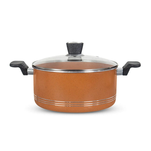 17-Piece Non-Stick Marble Coated Superior Cookware Gift Set – Copper Gold | Premium Cooking Set