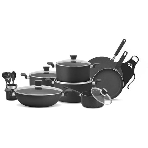 18-Piece Marble Coated Supreme Cookware Gift Pack Set | Non-Stick Premium Kitchen Set