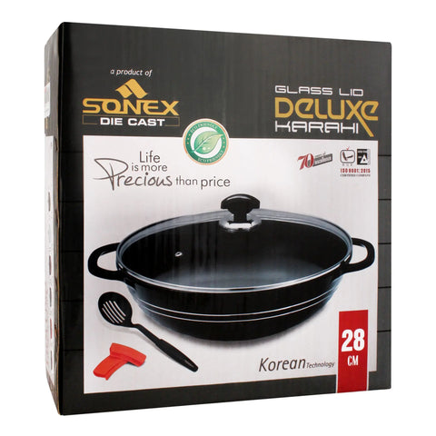 Deluxe Cooking Karahi with PTFE Non-Stick Coating – 28cm & 32cm