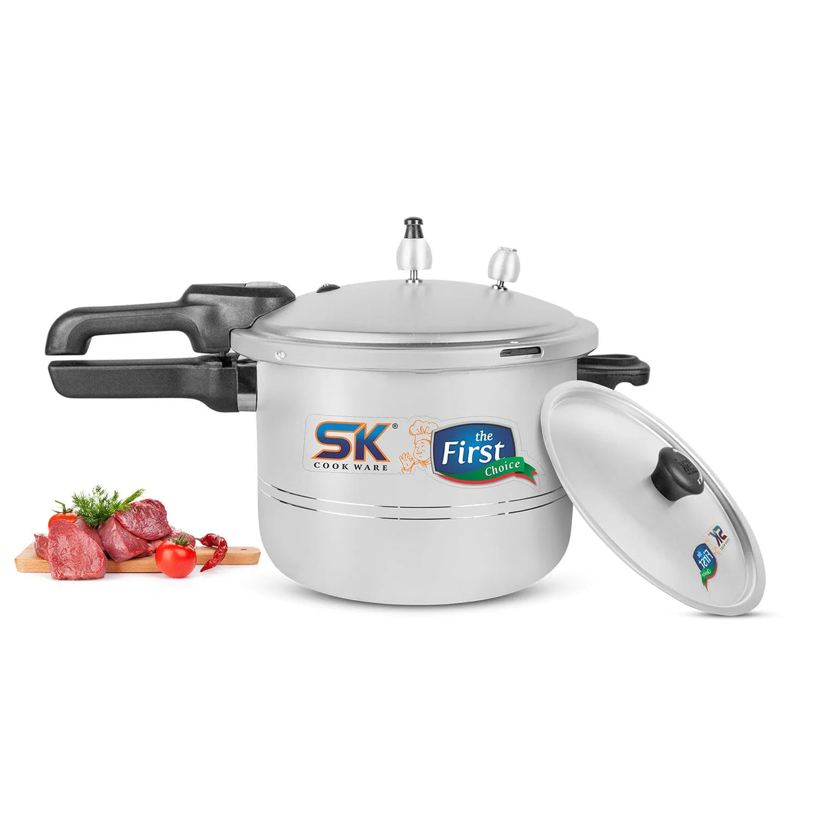 2 in 1 Diamond Pressure Cooker with Anodized Lid | Multi-Use Heavy Duty Cooker