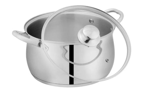 Elegant Steel Sonex Belly Pot Casserole Set - 4-Piece Set - Stylish and Functional Cookware