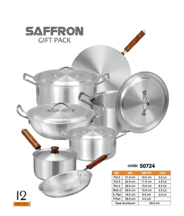 Sonex SAFFRON Gift Set Metal Finish 12pcs: A Culinary Celebration