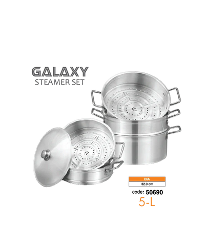 Sonex Galaxy Steamer – 5-Layer Aluminium Base, High Quality (28cm & 32cm)