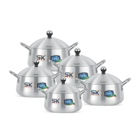 Heavy Gauged Metal Finish Casserole Belly Gift Set | Premium Cookware Set