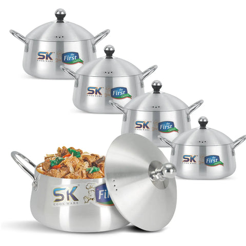 Heavy Gauged Metal Finish Casserole Belly Gift Set | Premium Cookware Set