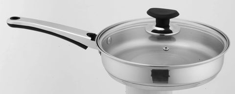 Supreme Steel Sonex Fry Pan with Heavy Base - Superior Heat Distribution for Perfect Cooking (20/22/24cm)