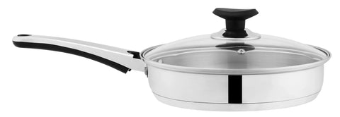 Supreme Steel Sonex Fry Pan with Heavy Base - Superior Heat Distribution for Perfect Cooking (20/22/24cm)