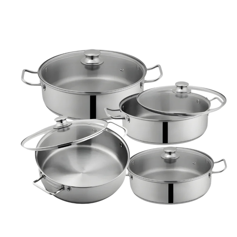 Sonex Heavy Base Stainless Steel Fish Pot Set - 4-Piece Set - Perfect for Delicious Seafood