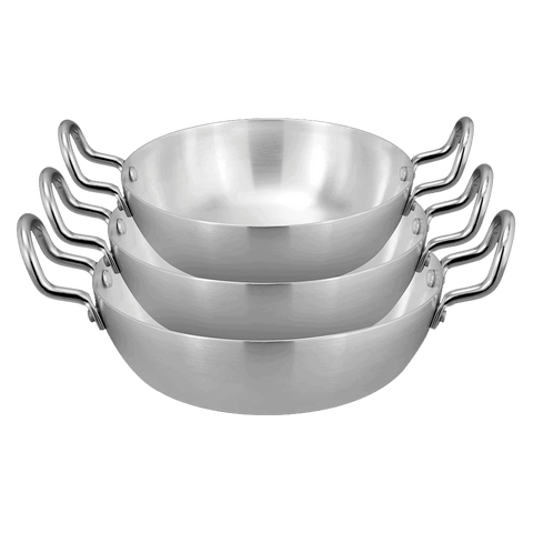 Baby Wok Set metal finishing - 3 Pcs