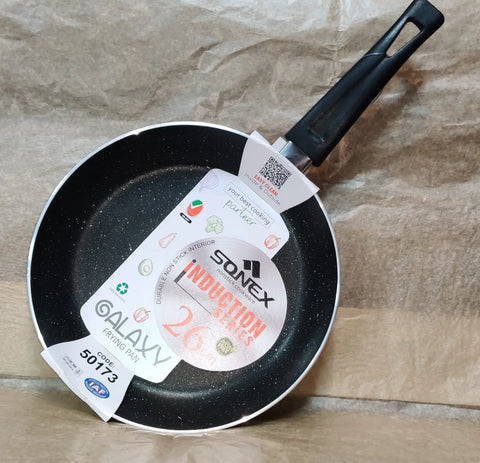 INDUCTION FRY PAN SONEX NONSTICK MARBLE COATED  26CM