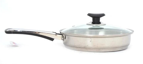 Supreme Steel Sonex Fry Pan with Heavy Base - Superior Heat Distribution for Perfect Cooking (20/22/24cm)